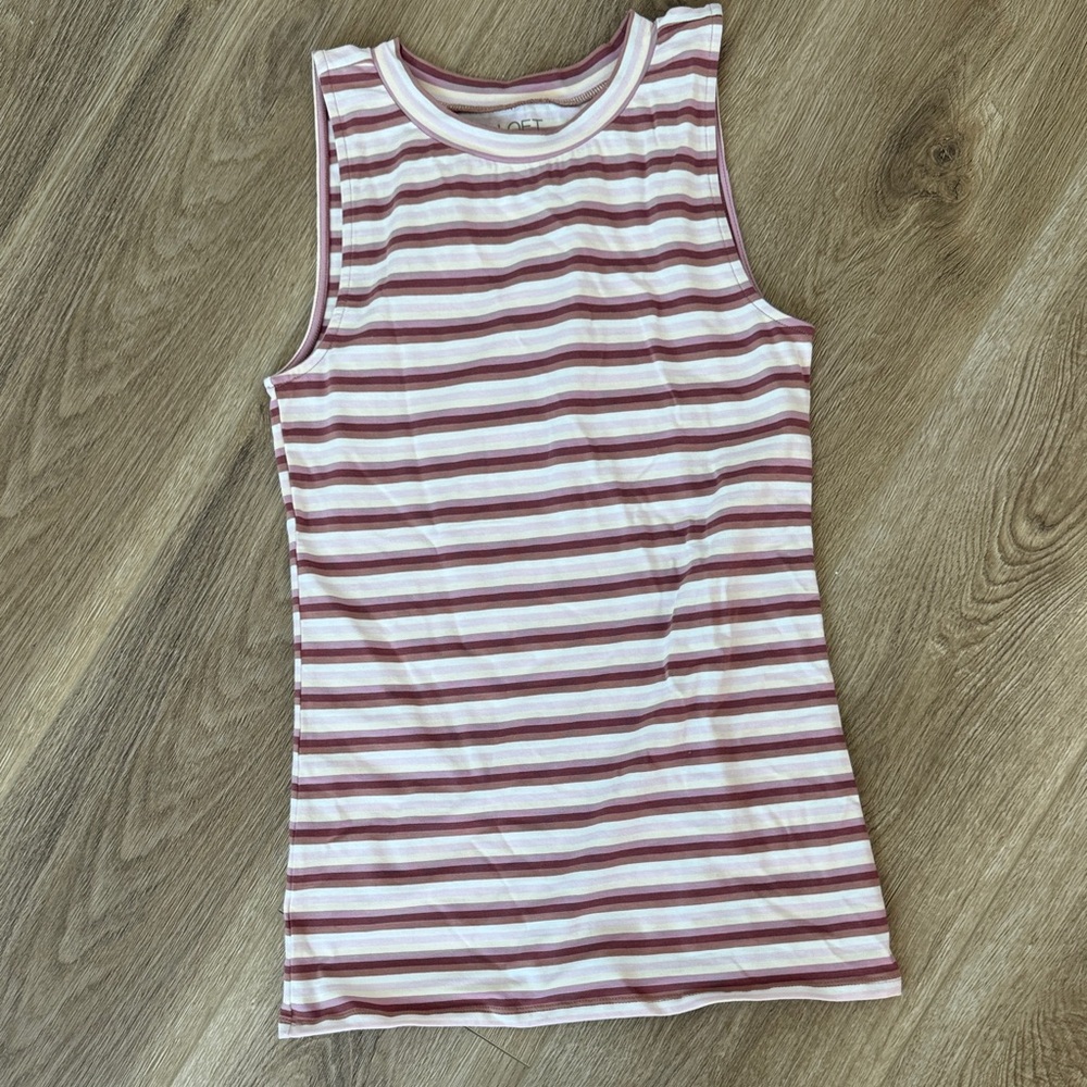 LOFT Multicolor Striped Tank Top